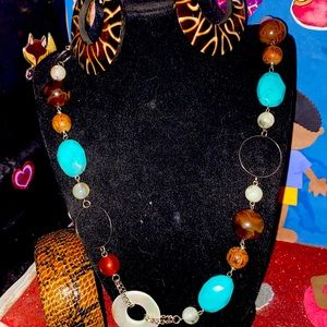 Turquoise and Brown Jewelry set